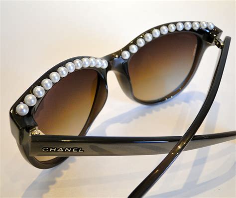 chanel sunglasses pearl arm|authentic chanel sunglasses.